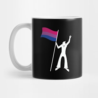 LGBTQ Bigfoot Rock On Progressive Pride Bisexual Flag Mug